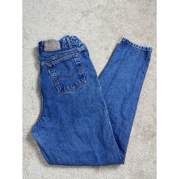 Levi's Denim - VTG 90s Levis 900 Blank Silver Tab Women 28x30 Tapered Mom Jeans US Fabric Rare